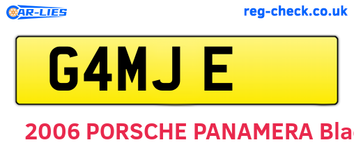 G4MJE are the vehicle registration plates.