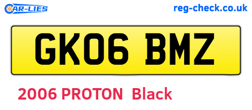 GK06BMZ are the vehicle registration plates.