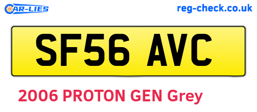 SF56AVC are the vehicle registration plates.