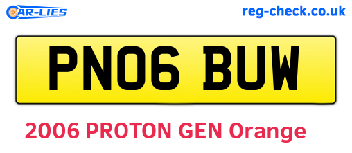 PN06BUW are the vehicle registration plates.