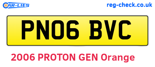 PN06BVC are the vehicle registration plates.