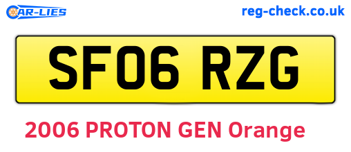 SF06RZG are the vehicle registration plates.