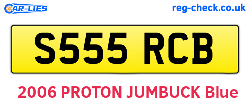 S555RCB are the vehicle registration plates.