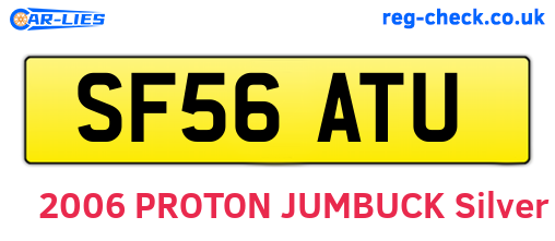 SF56ATU are the vehicle registration plates.