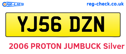 YJ56DZN are the vehicle registration plates.
