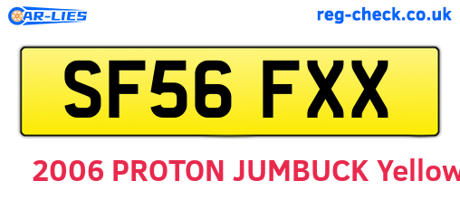SF56FXX are the vehicle registration plates.
