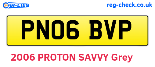 PN06BVP are the vehicle registration plates.