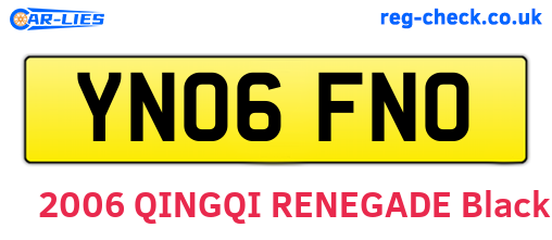 YN06FNO are the vehicle registration plates.