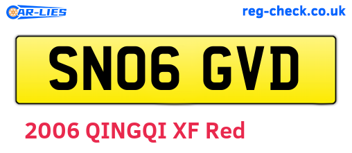 SN06GVD are the vehicle registration plates.
