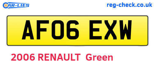 AF06EXW are the vehicle registration plates.