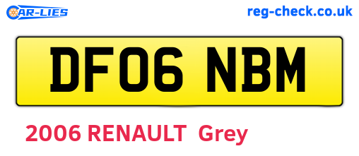 DF06NBM are the vehicle registration plates.