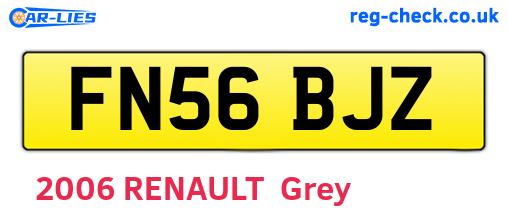 FN56BJZ are the vehicle registration plates.