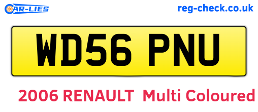 WD56PNU are the vehicle registration plates.