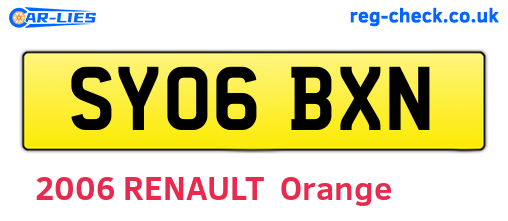 SY06BXN are the vehicle registration plates.