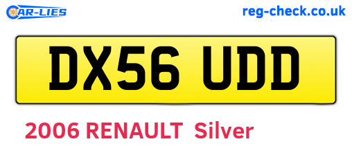 DX56UDD are the vehicle registration plates.