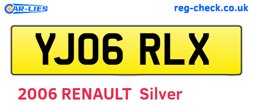 YJ06RLX are the vehicle registration plates.