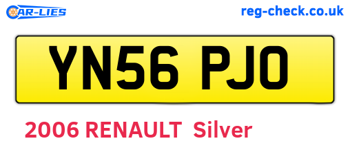 YN56PJO are the vehicle registration plates.