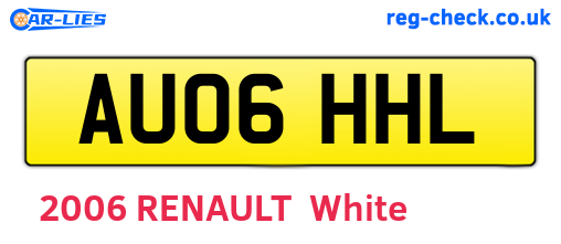 AU06HHL are the vehicle registration plates.
