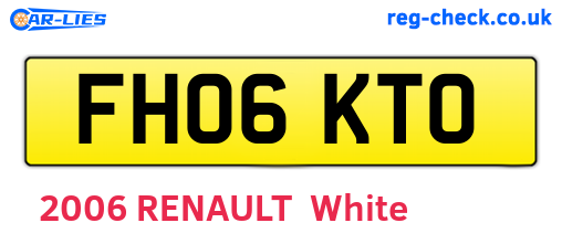 FH06KTO are the vehicle registration plates.