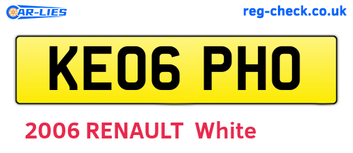 KE06PHO are the vehicle registration plates.
