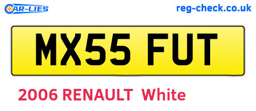 MX55FUT are the vehicle registration plates.
