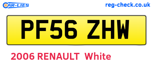 PF56ZHW are the vehicle registration plates.