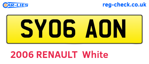 SY06AON are the vehicle registration plates.