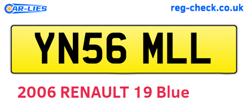 YN56MLL are the vehicle registration plates.