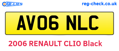 AV06NLC are the vehicle registration plates.