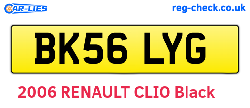 BK56LYG are the vehicle registration plates.