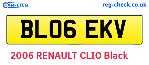 BL06EKV are the vehicle registration plates.