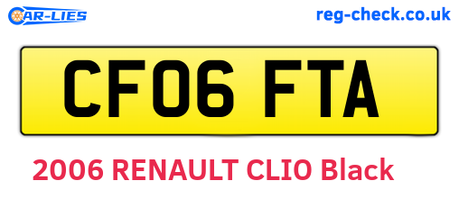 CF06FTA are the vehicle registration plates.
