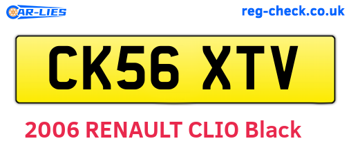 CK56XTV are the vehicle registration plates.
