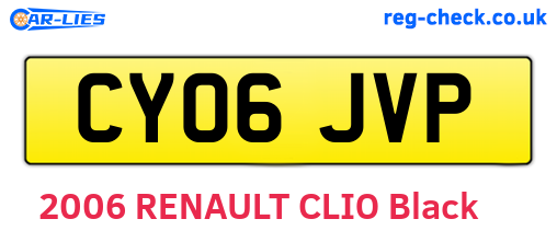 CY06JVP are the vehicle registration plates.