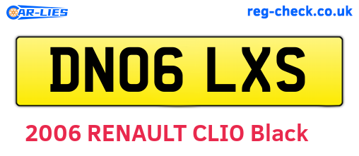 DN06LXS are the vehicle registration plates.