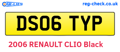 DS06TYP are the vehicle registration plates.