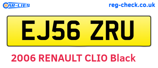 EJ56ZRU are the vehicle registration plates.