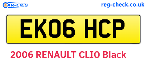 EK06HCP are the vehicle registration plates.