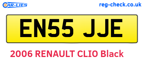 EN55JJE are the vehicle registration plates.