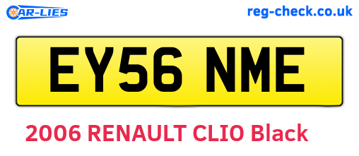 EY56NME are the vehicle registration plates.