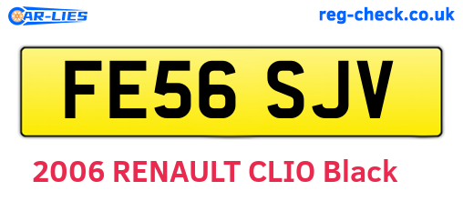 FE56SJV are the vehicle registration plates.