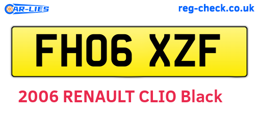 FH06XZF are the vehicle registration plates.