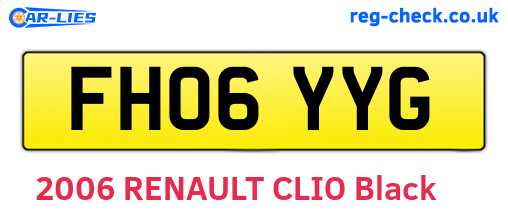 FH06YYG are the vehicle registration plates.