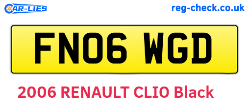 FN06WGD are the vehicle registration plates.