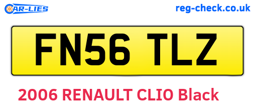FN56TLZ are the vehicle registration plates.