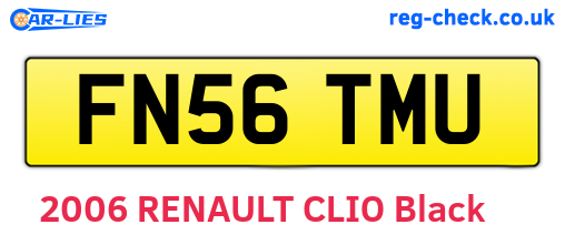 FN56TMU are the vehicle registration plates.