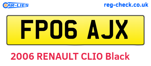 FP06AJX are the vehicle registration plates.