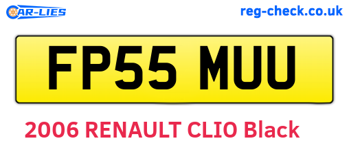 FP55MUU are the vehicle registration plates.