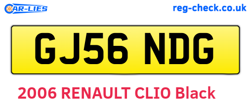 GJ56NDG are the vehicle registration plates.