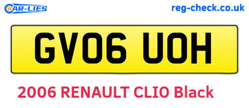 GV06UOH are the vehicle registration plates.